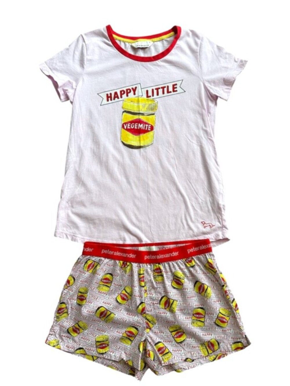 Peter Alexander Happy Little Vegemite Pajama Shorts Set, S